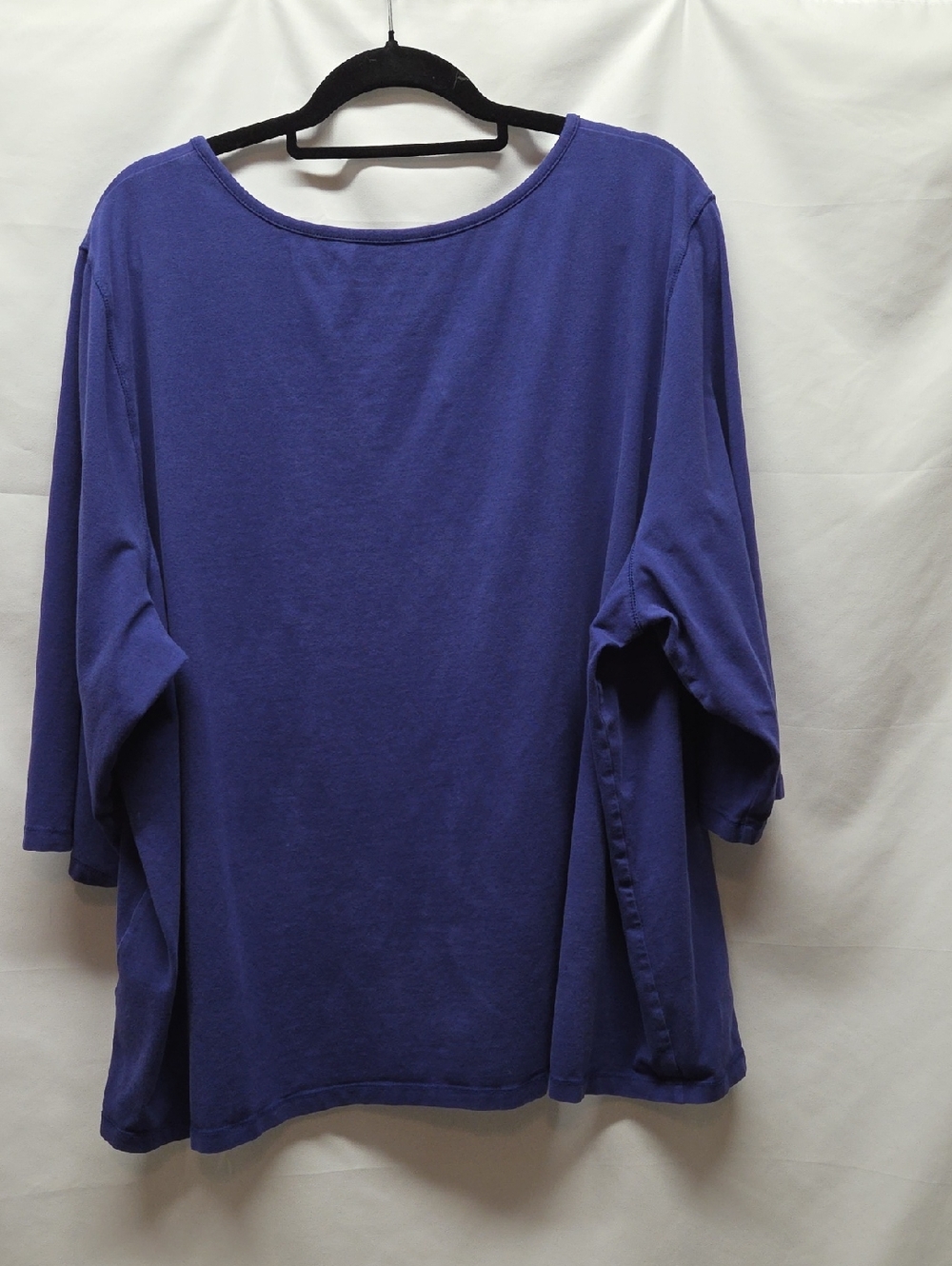 Catherine's Suprema Collection Plus Size 3x Indigo Blue/purple Top Stretchy - Picture 5 of 7